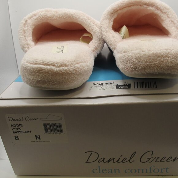 Daniel Green Addie slip-on slipper in pink 8N - Picture 7 of 14